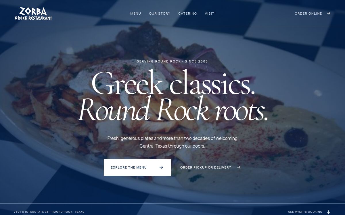 Zorba Greek Restaurant redesign
